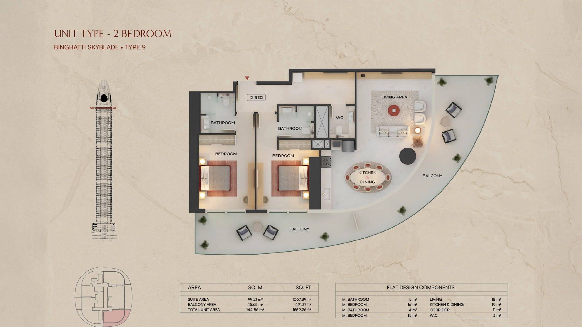 2 BR - Type B